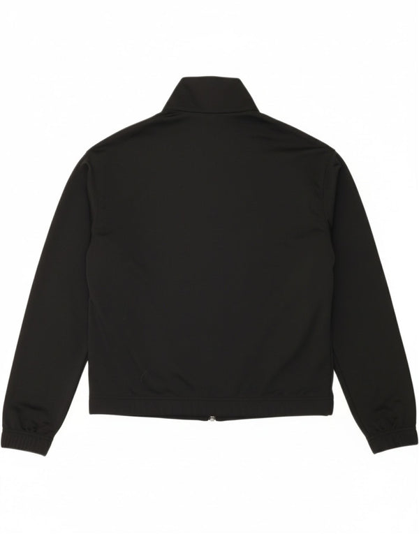 NIKE Womens Tracksuit Top Jacket UK 14 Medium Black Polyester