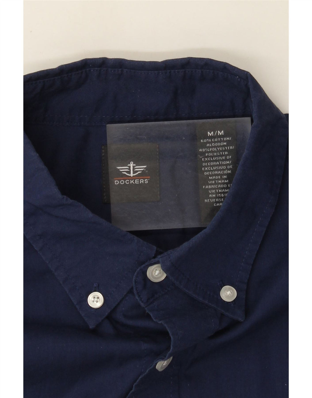 Camisa Dockers Hombre Mediana Azul Marino Algodón