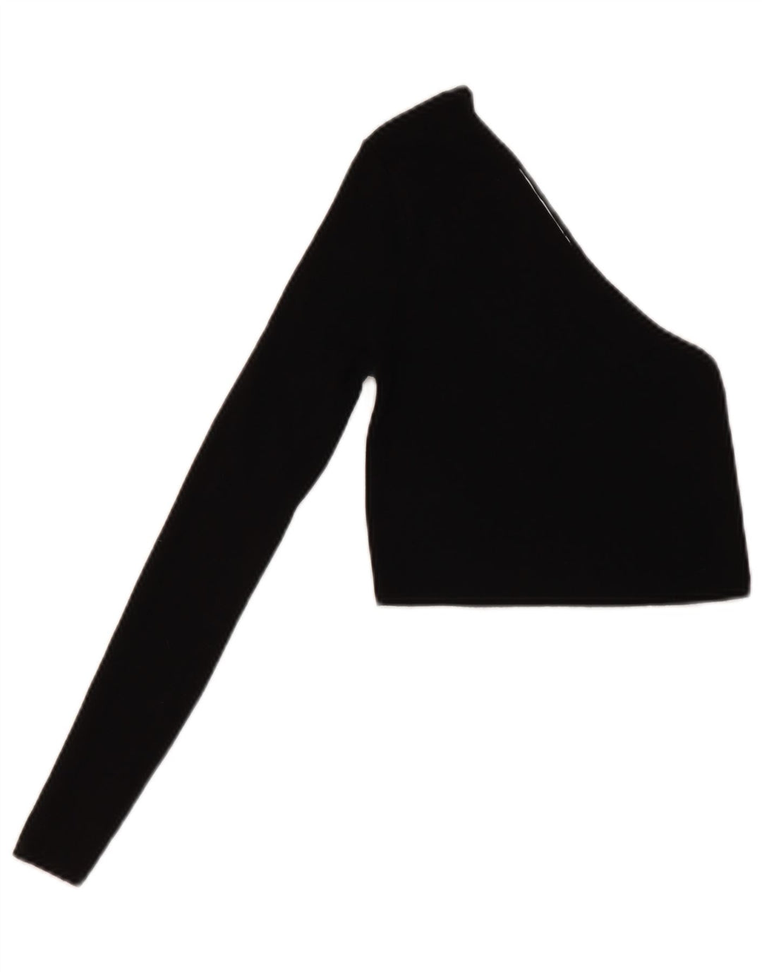 Zara Top corto con un hombro para mujer UK 8 Small Viscosa negra