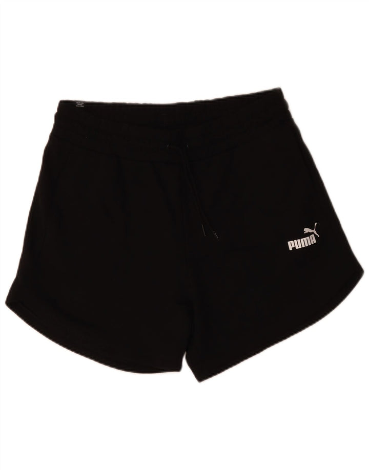 Pantalones cortos deportivos PUMA para mujer Algodón negro mediano