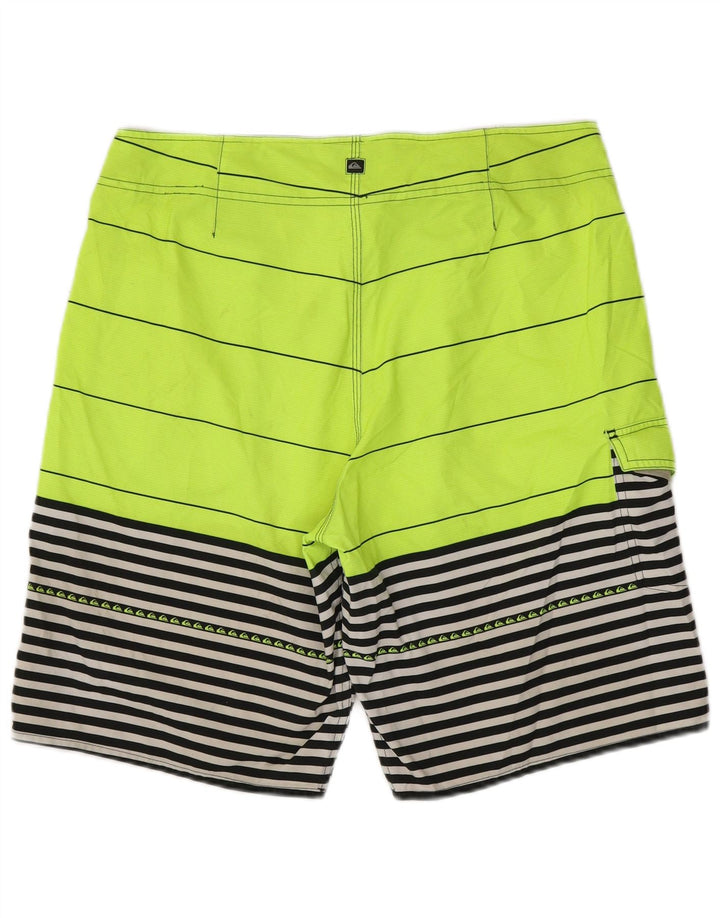 QUIKSILVER Bañador Hombre Poliéster Rayas Verdes Grandes