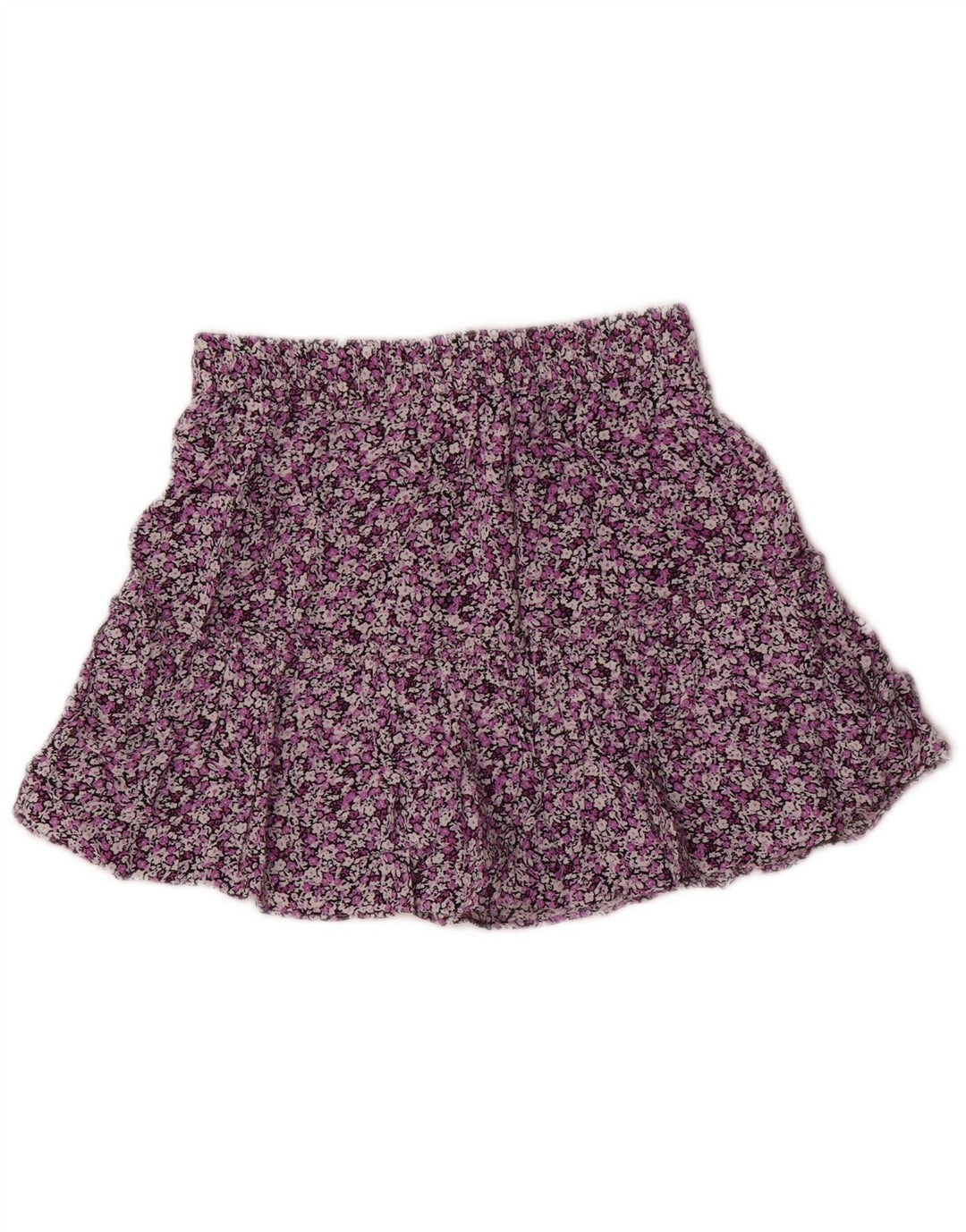 ZARA Mujer Mini Falda Escalonada Pequeña W27 Viscosa Floral Multicolor