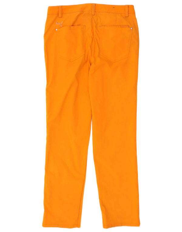 Pantalones casuales rectos para hombre Puma W32 L32 Poliéster naranja