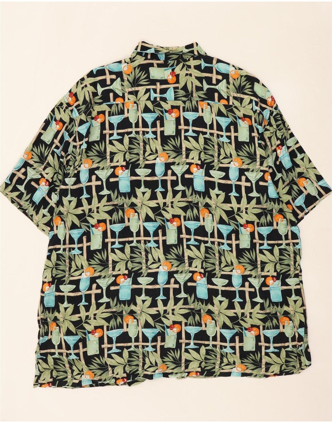 PIERRE CARDIN Camisa de manga corta con estampado abstracto para hombre XL Multicolor