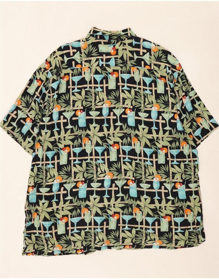 PIERRE CARDIN Camisa de manga corta con estampado abstracto para hombre XL Multicolor
