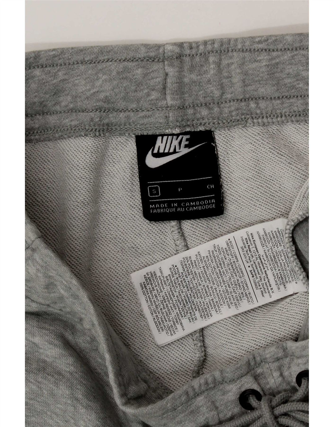 Nike Pantalones cortos deportivos para mujer UK 10 Small Gris Algodón
