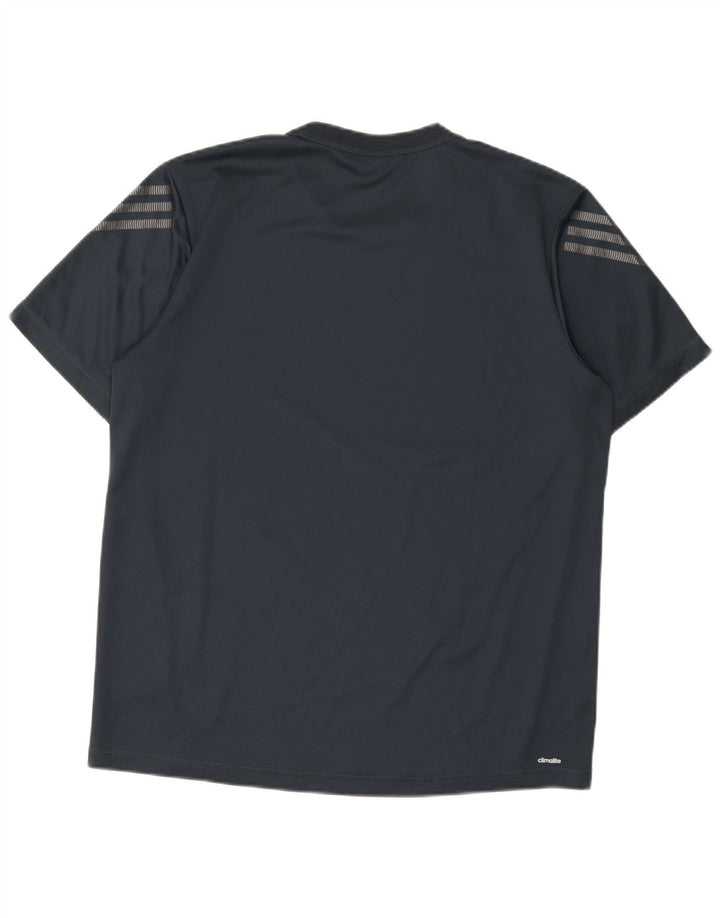 Adidas Mens Climalite Camiseta Top Grande Azul Marino Poliéster