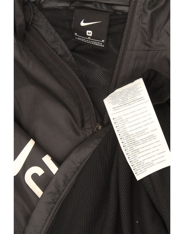 Nike CR7 Graphic - Chaqueta impermeable con capucha para hombre, talla 38, poliéster negro mediano