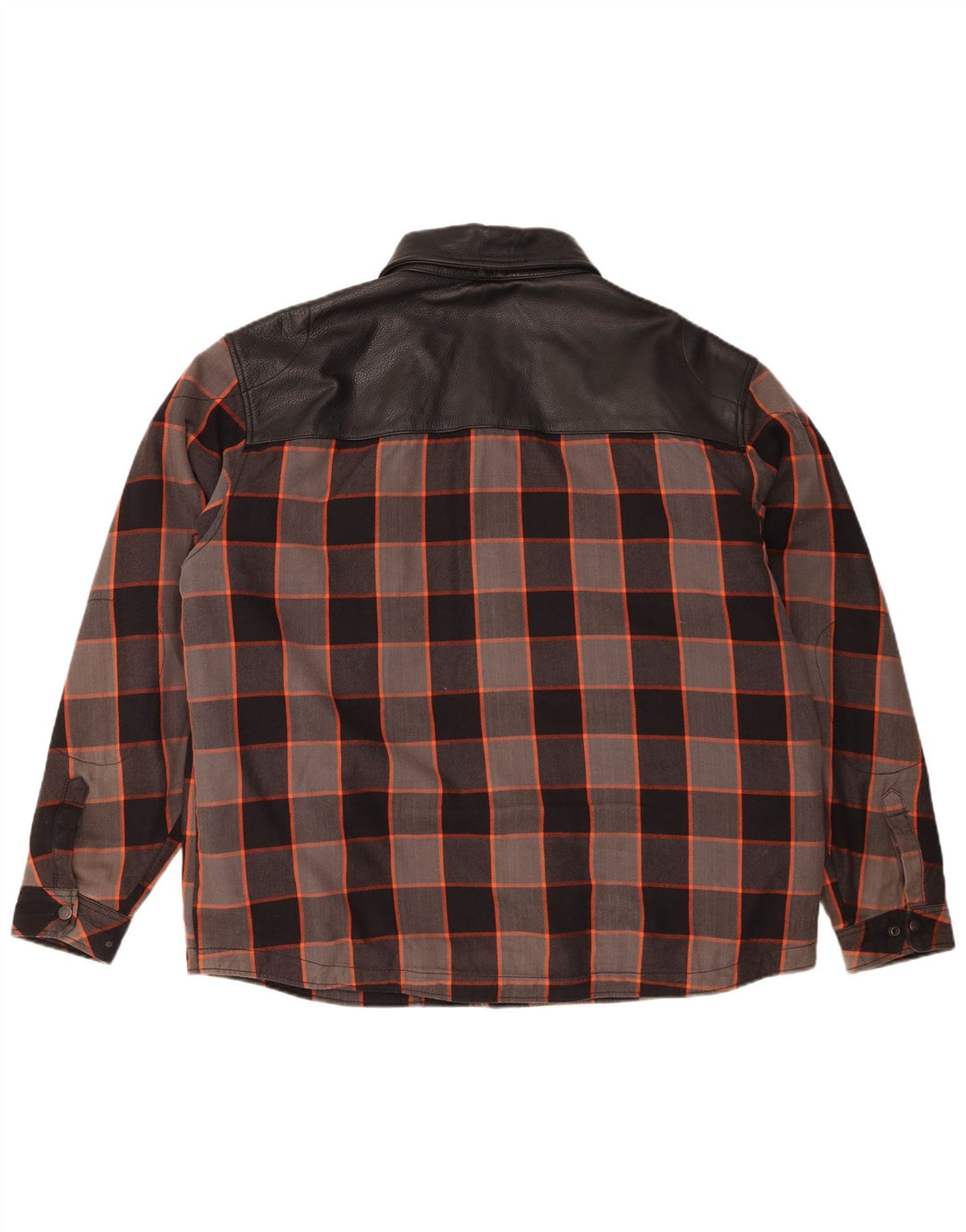 Vintage hombres leñador camisa 2XL gris comprobar algodón