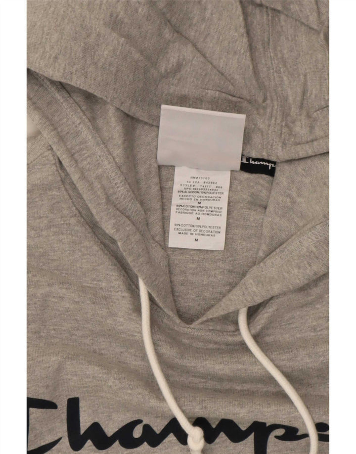 Champion Sudadera Con Capucha Gráfica De Algodón Gris Medio Moteado