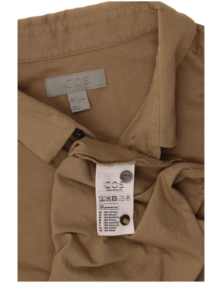 Camisa Cos para hombre de algodón caqui medio
