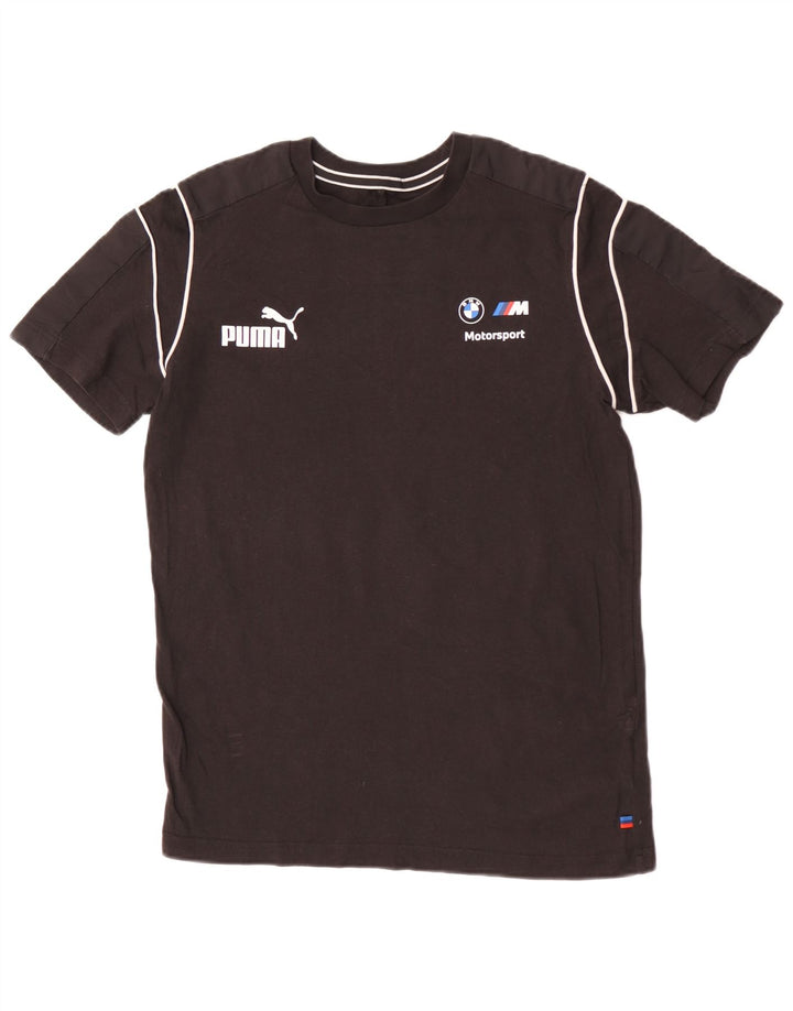 Puma - Camiseta para hombre, talla pequeña, algodón negro