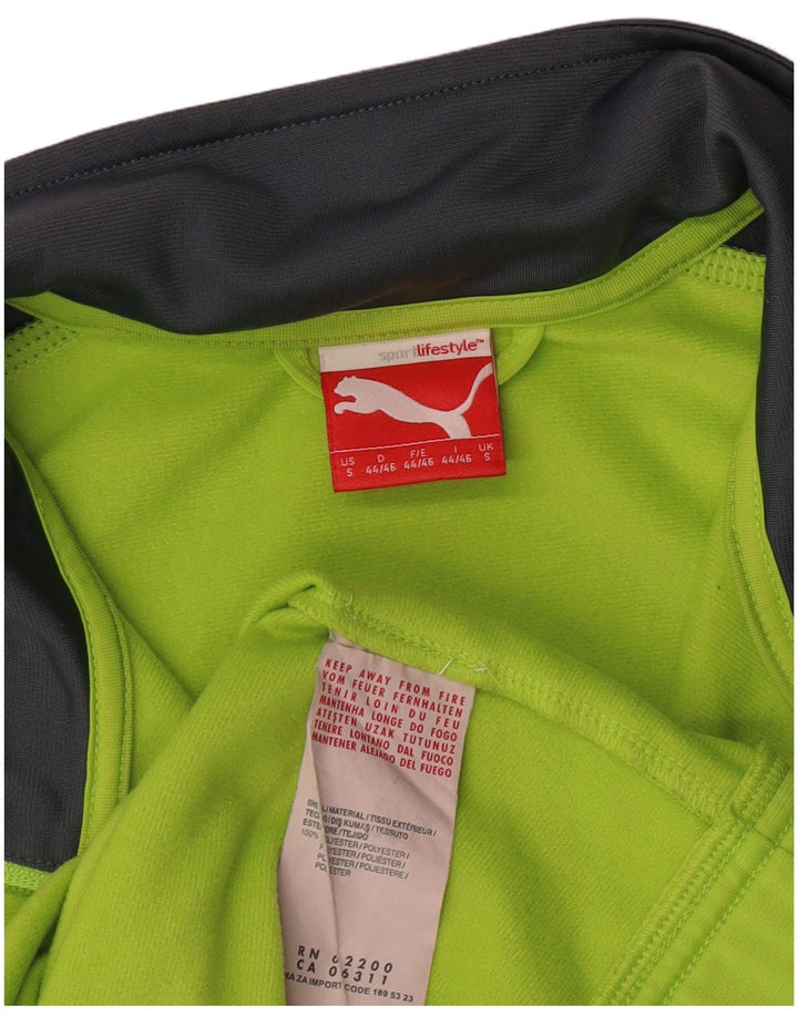 PUMA Chaqueta superior de chándal con estampado gráfico para hombre Poliéster color block verde pequeño