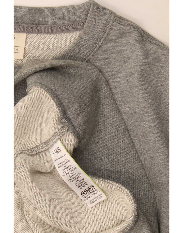 Marks & Spencer - Sudadera para hombre, talla 3XL, algodón gris