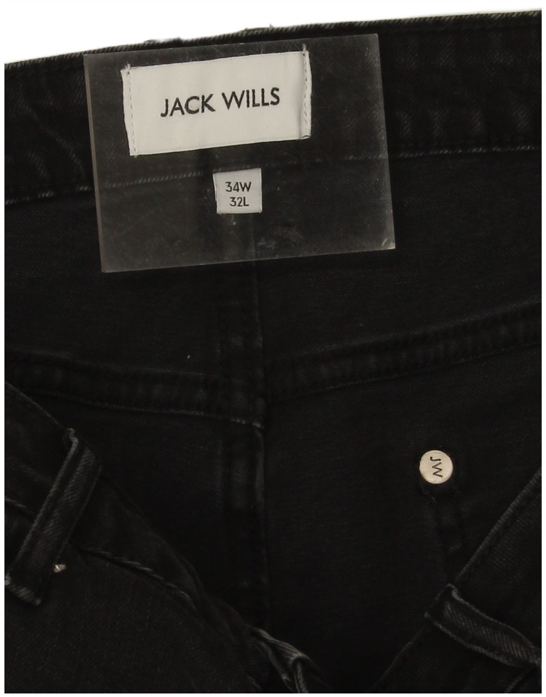 Jack Wills Vaqueros ajustados para hombre W34 L29 Algodón negro