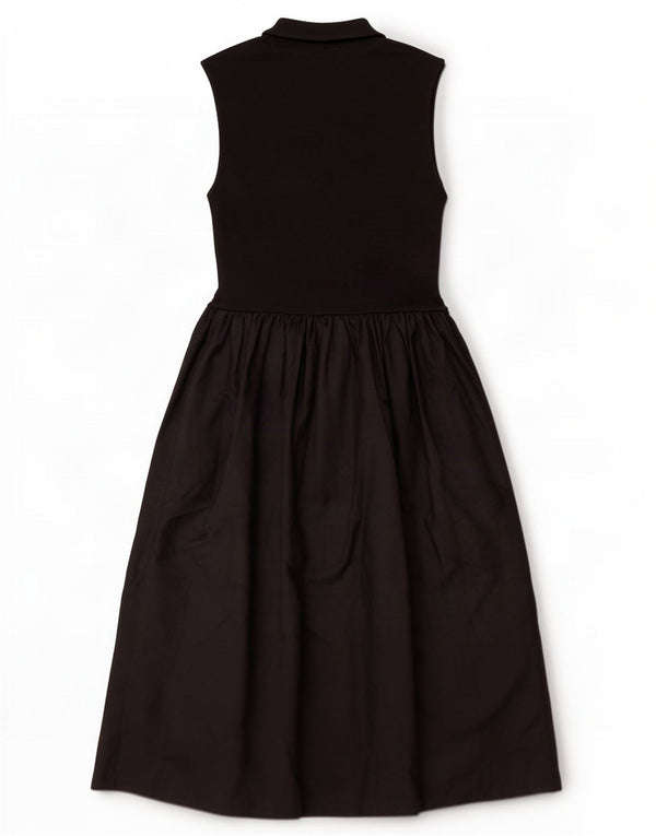 Zara Vestido Princesa Sin Mangas para Mujer UK 40 Mediano Algodón Negro