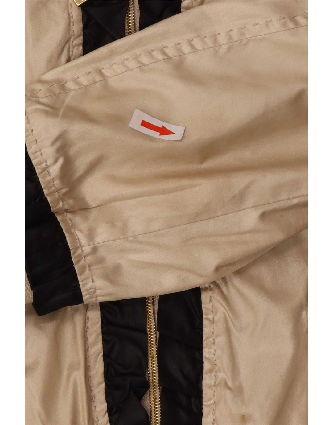 Moschino Chaqueta Bomber para Mujer UK 44 Poliéster Color Block Dorado Grande
