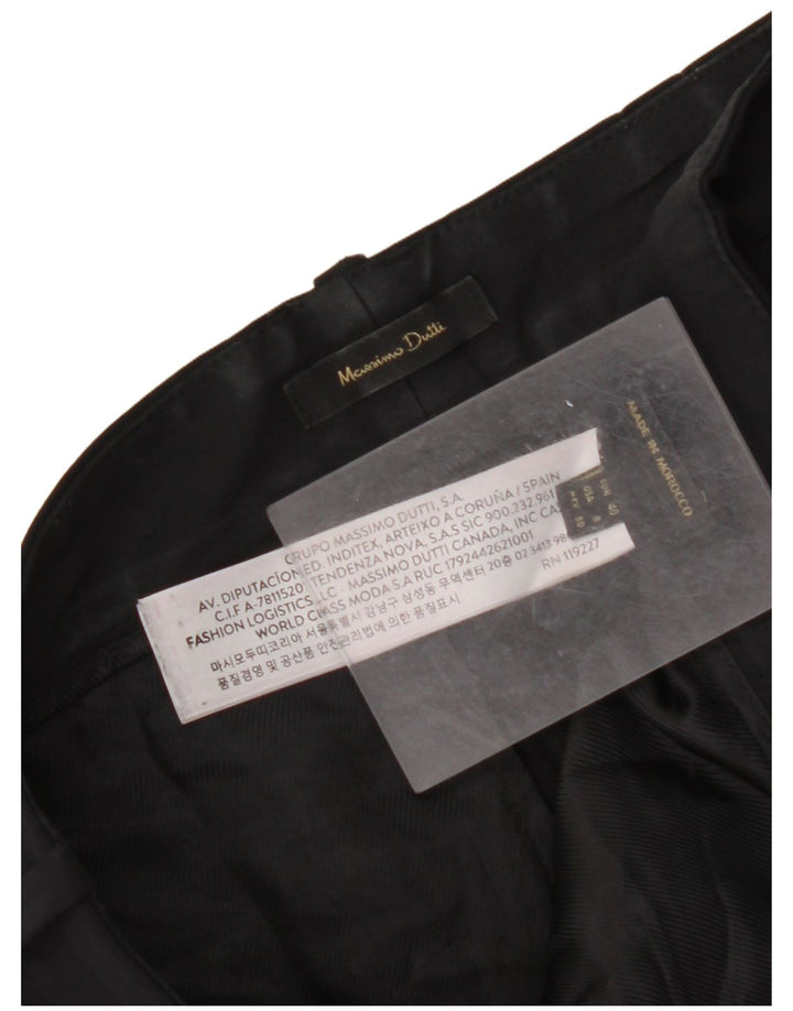 MASSIMO DUTTI Pantalón de traje recto para mujer EU 40 Medium W30 L27 Negro