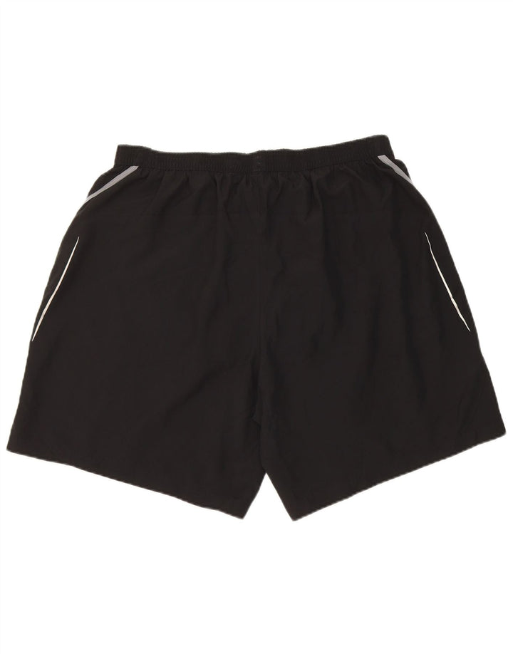 Adidas - Pantalones cortos deportivos para hombre, talla grande, poliéster negro