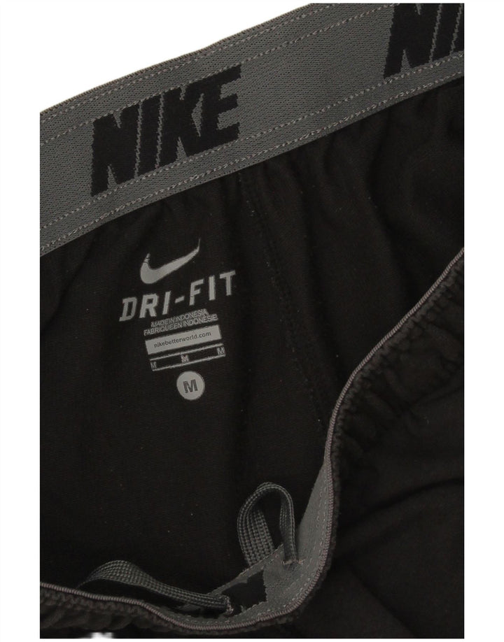 Nike Dri Fit - Pantalones cortos deportivos para hombre, algodón negro mediano