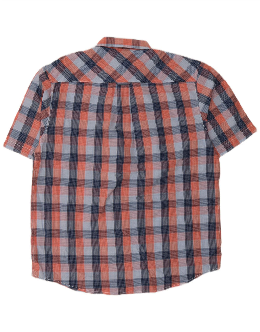 James Pringle Camisa de manga corta para hombre Poliéster a cuadros azul grande