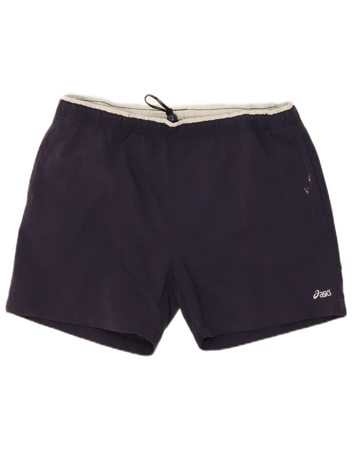 Asics Pantalones cortos deportivos gráficos para hombre 2XL Azul marino