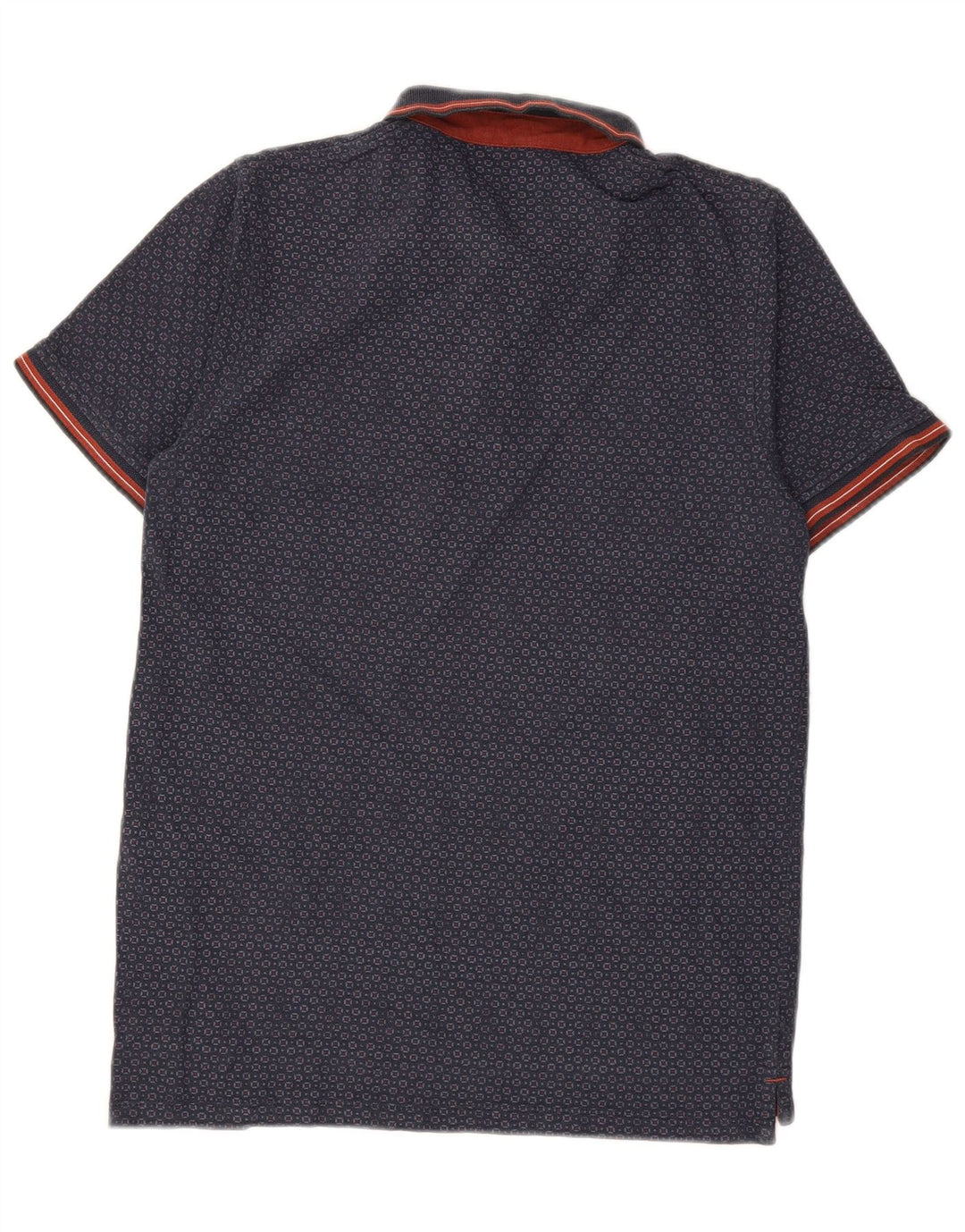 JACK & JONES Polo premium para hombre de algodón geométrico en azul marino mediano