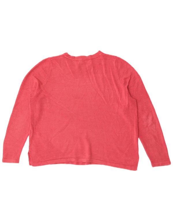 Marks & Spencer Jersey con Cuello Barco para Mujer UK 40 XL Acrílico Rojo