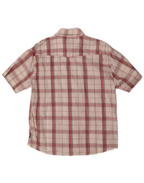 Blend Camisa gráfica de manga corta para hombre XL Algodón a cuadros rojos