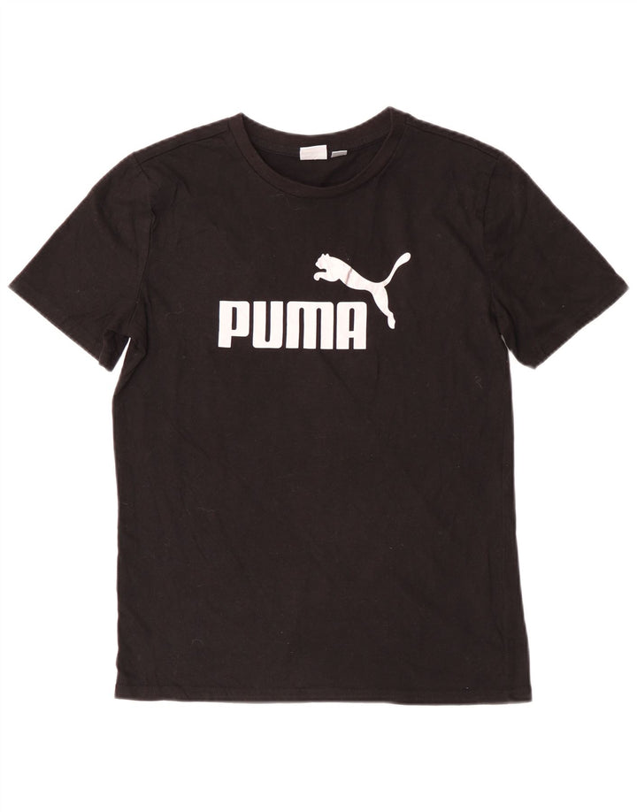 Puma Camiseta gráfica para niños 14-15 años Grande Algodón Negro