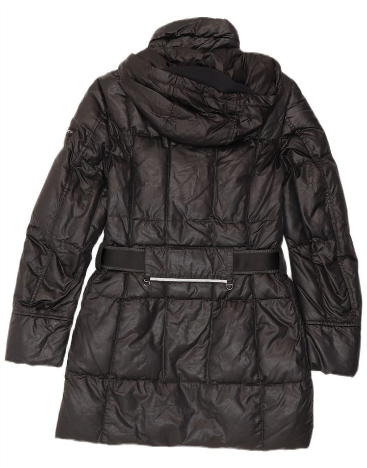 PEUTEREY Abrigo acolchado con capucha para mujer EU 42 Grande Algodón negro