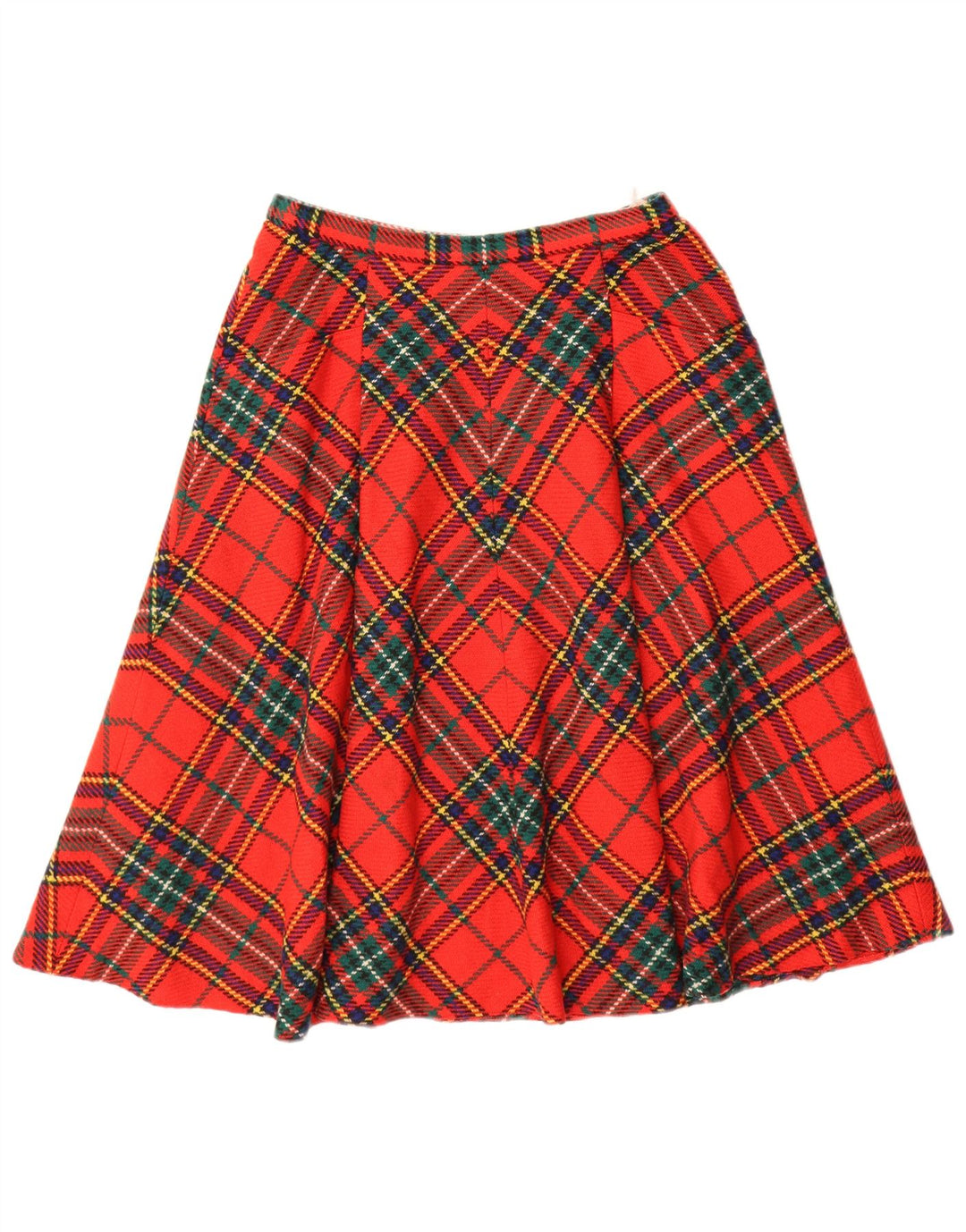 SILESIA Falda acampanada de cintura alta para mujer EU 42 Large W28 L28 Red Plaid