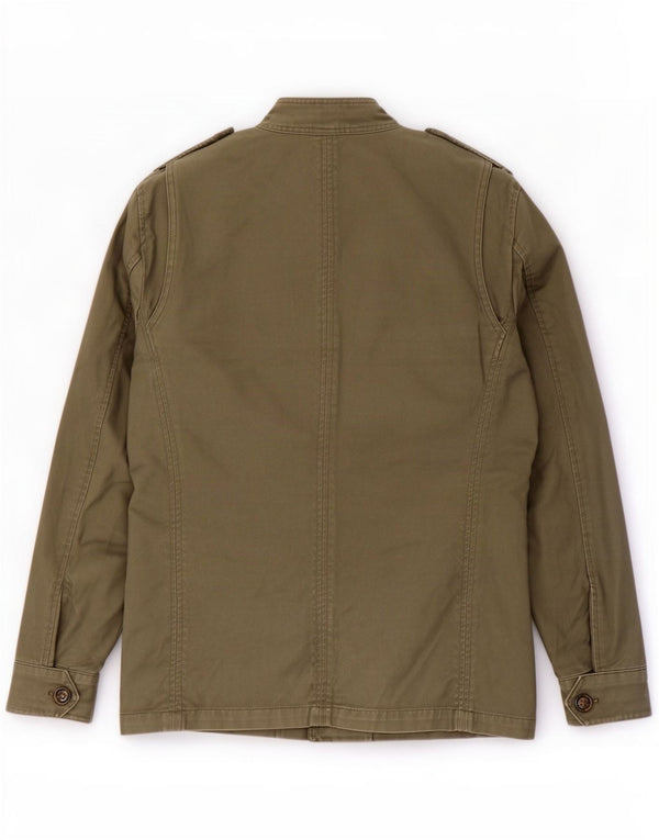 Zara Chaqueta Militar Hombre UK 38 Medium Caqui Algodón