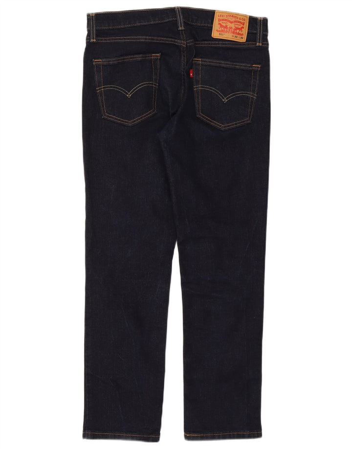 Levi's Hombre 511 Slim Jeans W33 L30 Algodón Azul Marino