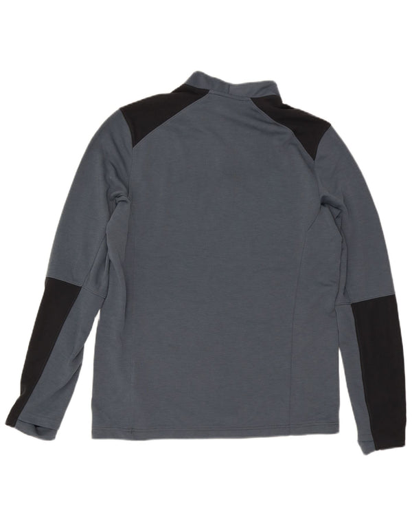 Under Armour Hombre Cold Gear Jersey Chándal Top Grande Gris Colorblock
