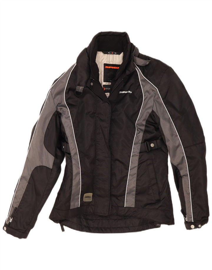 Spidi Chaqueta Racer extragrande para mujer UK 10 Small Black Colorblock