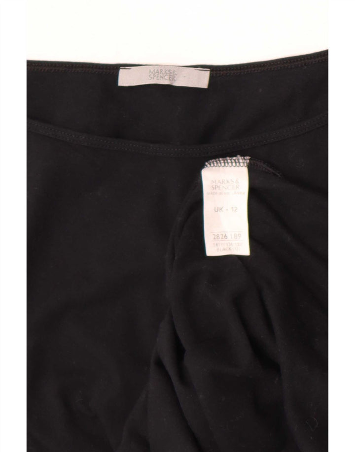 Marks & Spencer Top corto para mujer manga 3/4 UK 42 Algodón negro mediano