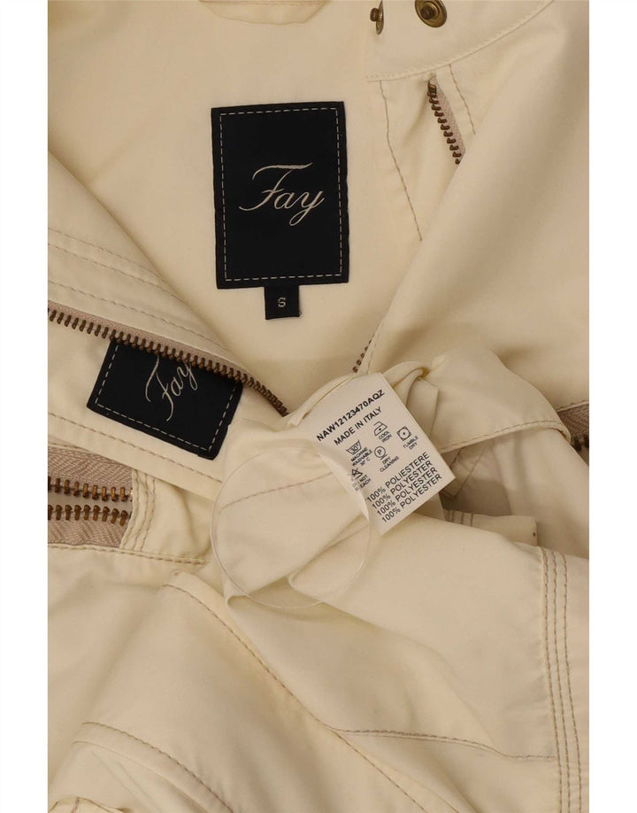 Fay Chaqueta utilitaria para mujer UK 10 Small Off White Poliéster