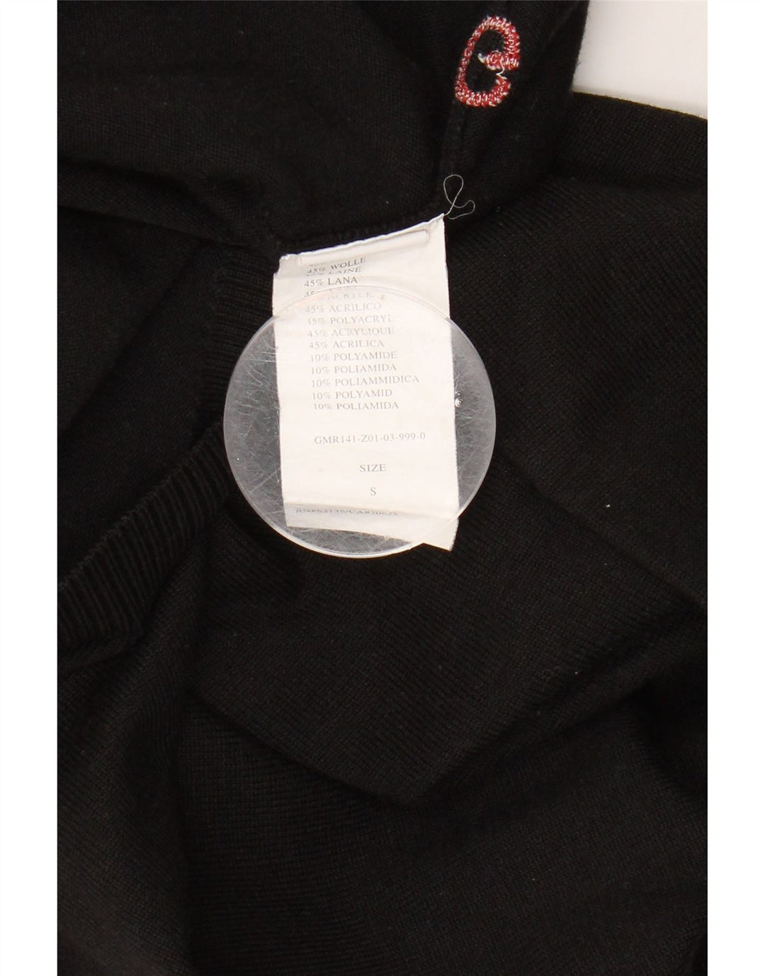 GUESS Womens Crew Neck Jumper Sweater UK 10 Small Black Wool Vintage Guess and Second-Hand Guess from Messina Hembry 