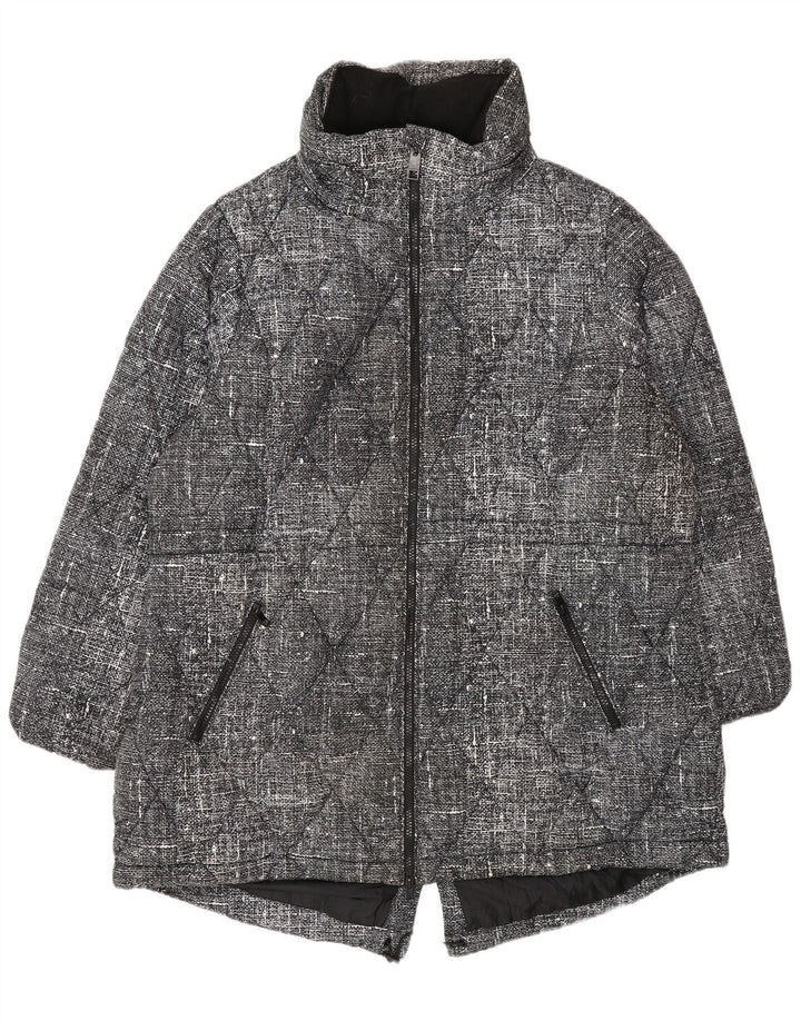 Marks & Spencer Chaqueta acolchada para mujer UK 20 2XL Poliéster moteado negro