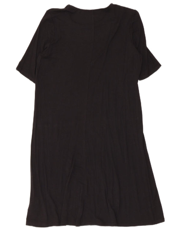 Marks & Spencer Vestido tipo camiseta para mujer UK 42 Viscosa negra mediana