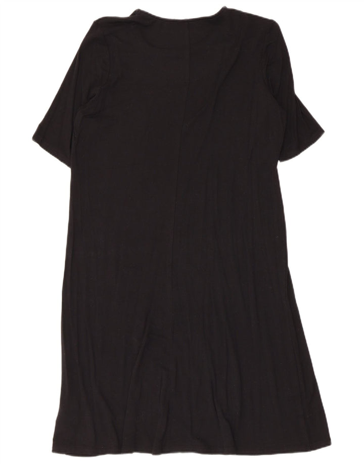 Marks & Spencer Vestido tipo camiseta para mujer UK 42 Viscosa negra mediana
