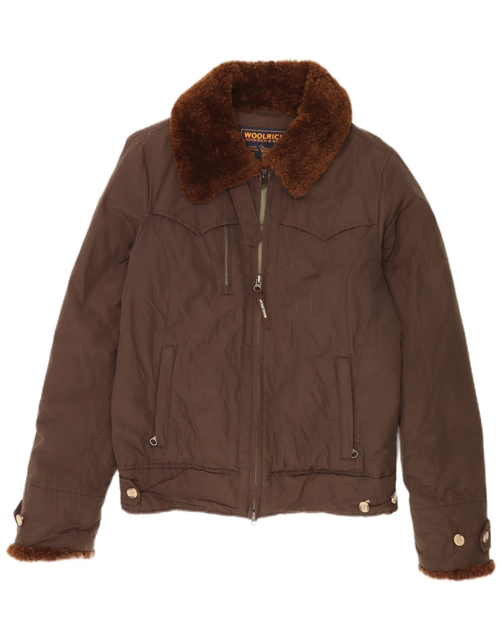 Woolrich Chaqueta acolchada para mujer UK 46 Grande Algodón marrón
