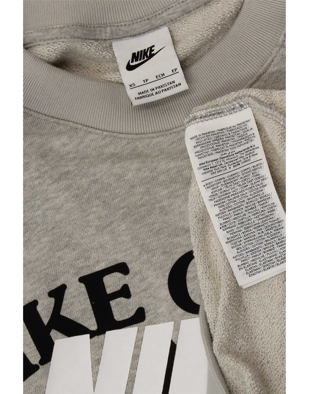 Sudadera Nike Hombre Graphic Jumper XS Algodón Gris