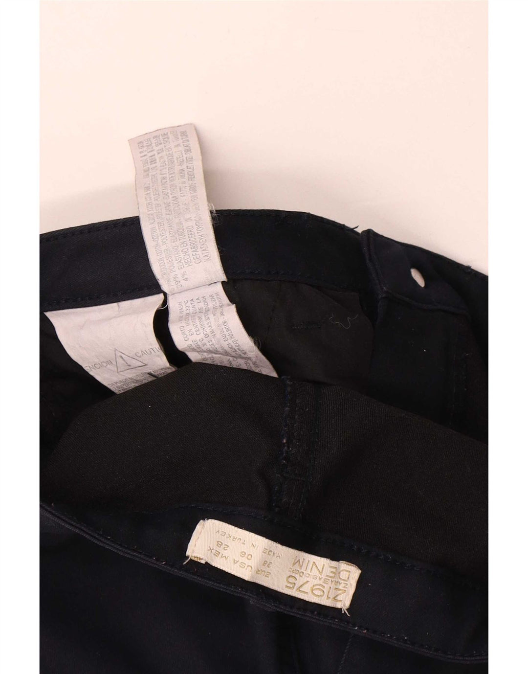 Zara Jeans Slim para Mujer EU 38 Small W28 L27 Poliéster Azul Marino