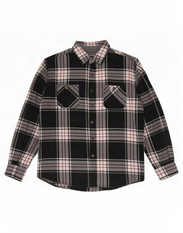 Wrangler Camisa De Franela Hombre XL Algodón A Cuadros Negro
