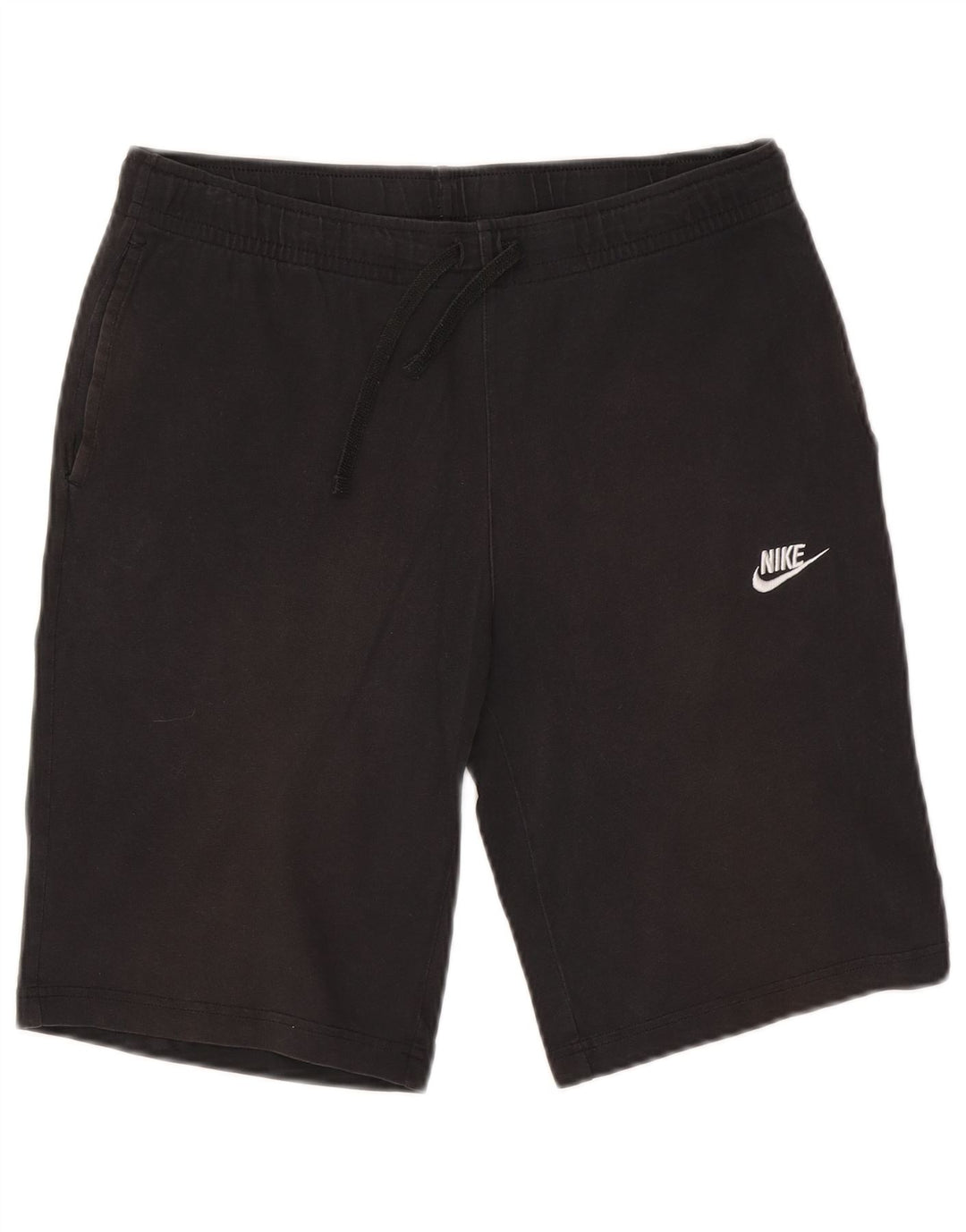 Pantalones cortos deportivos Nike para hombre de algodón negro mediano