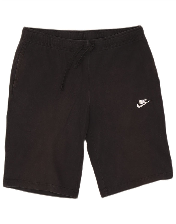 Pantalones cortos deportivos Nike para hombre de algodón negro mediano