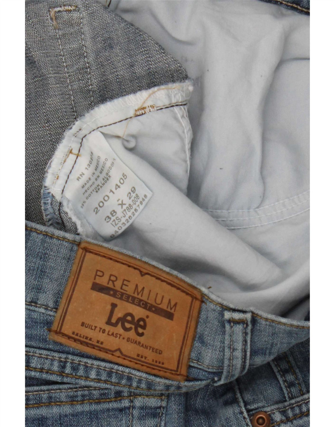 Vaqueros rectos Lee para hombre W38 L29 Algodón azul