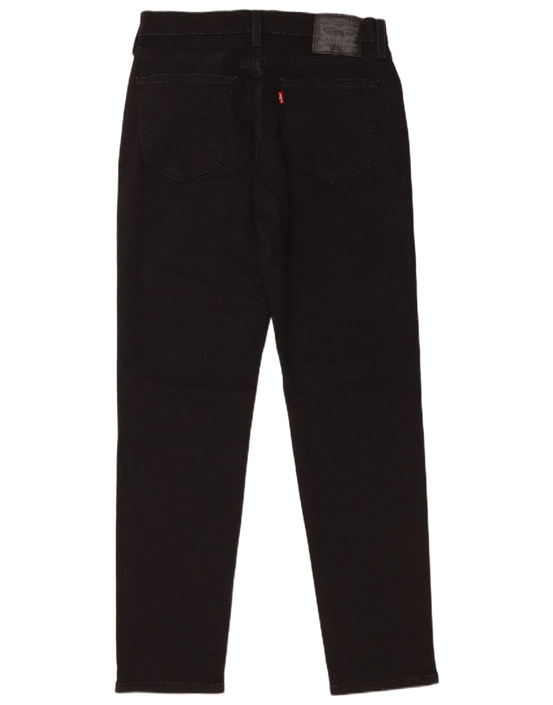 LEVI'S Mens 531 Slim Jeans W32 L32 Algodón Negro